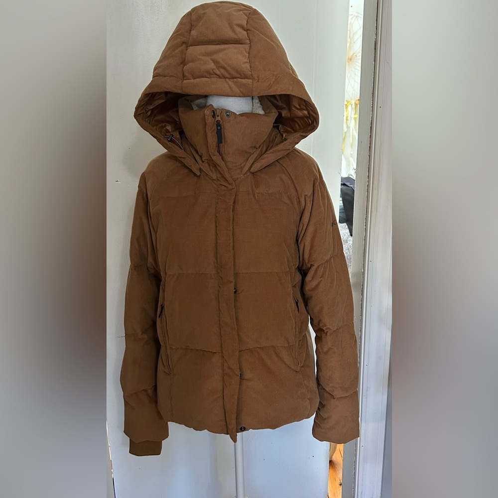 Women's caramel brown  Hooded winter Jacket